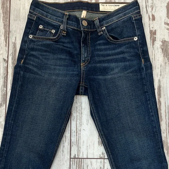 Rag & Bone Skinny Jeans Dark Wash Size 24 Cotton Blend NWOT - Picture 12 of 16